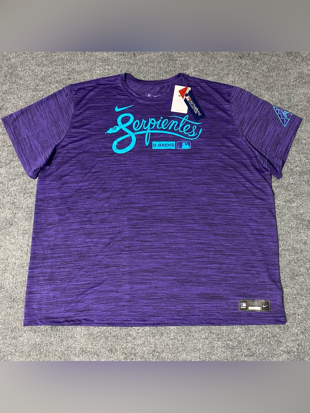 Nike Arizona Diamondbacks City Connect Velocity Mens 4XL Serpientes Shirt NWT